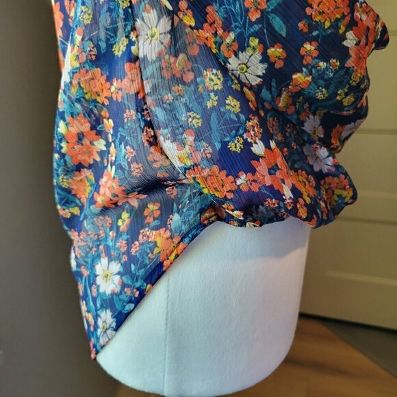 Boho Mossimo Wrap Top Floral Bohemian Summer Vibes - Picture 5 of 12